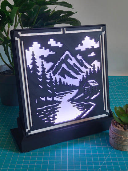 Pixel: Hütte am See