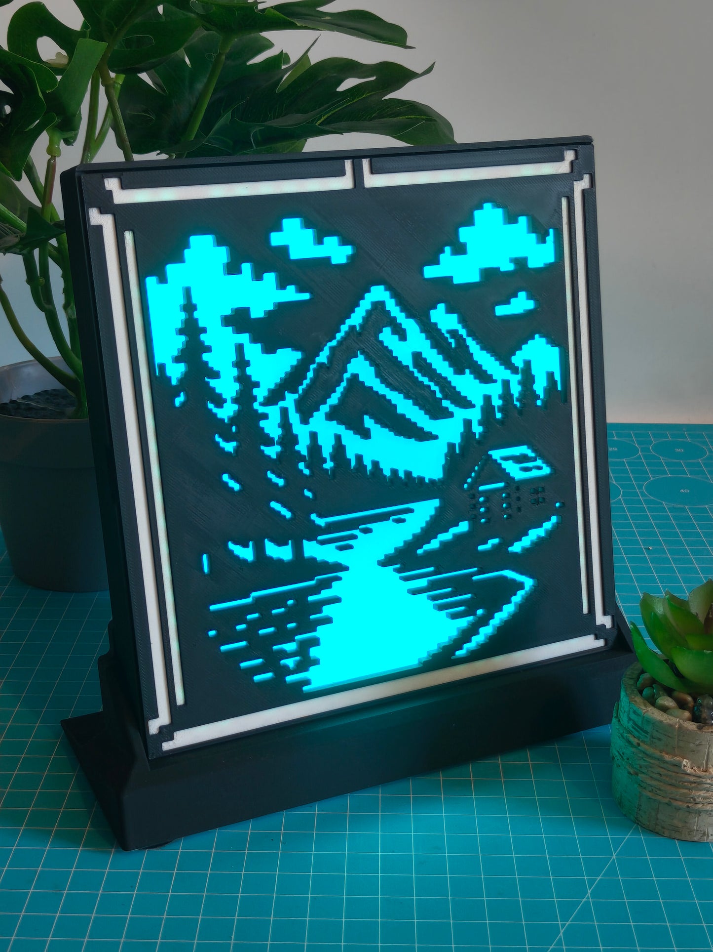 Pixel: Hütte am See