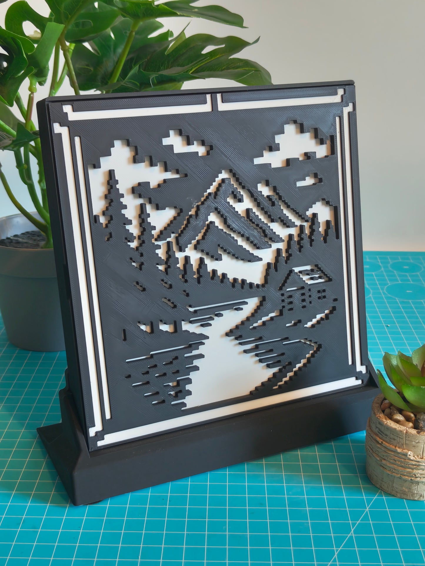 Pixel: Hütte am See