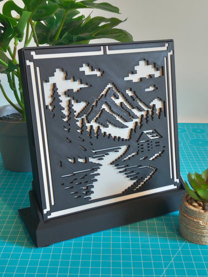 Pixel: Hütte am See